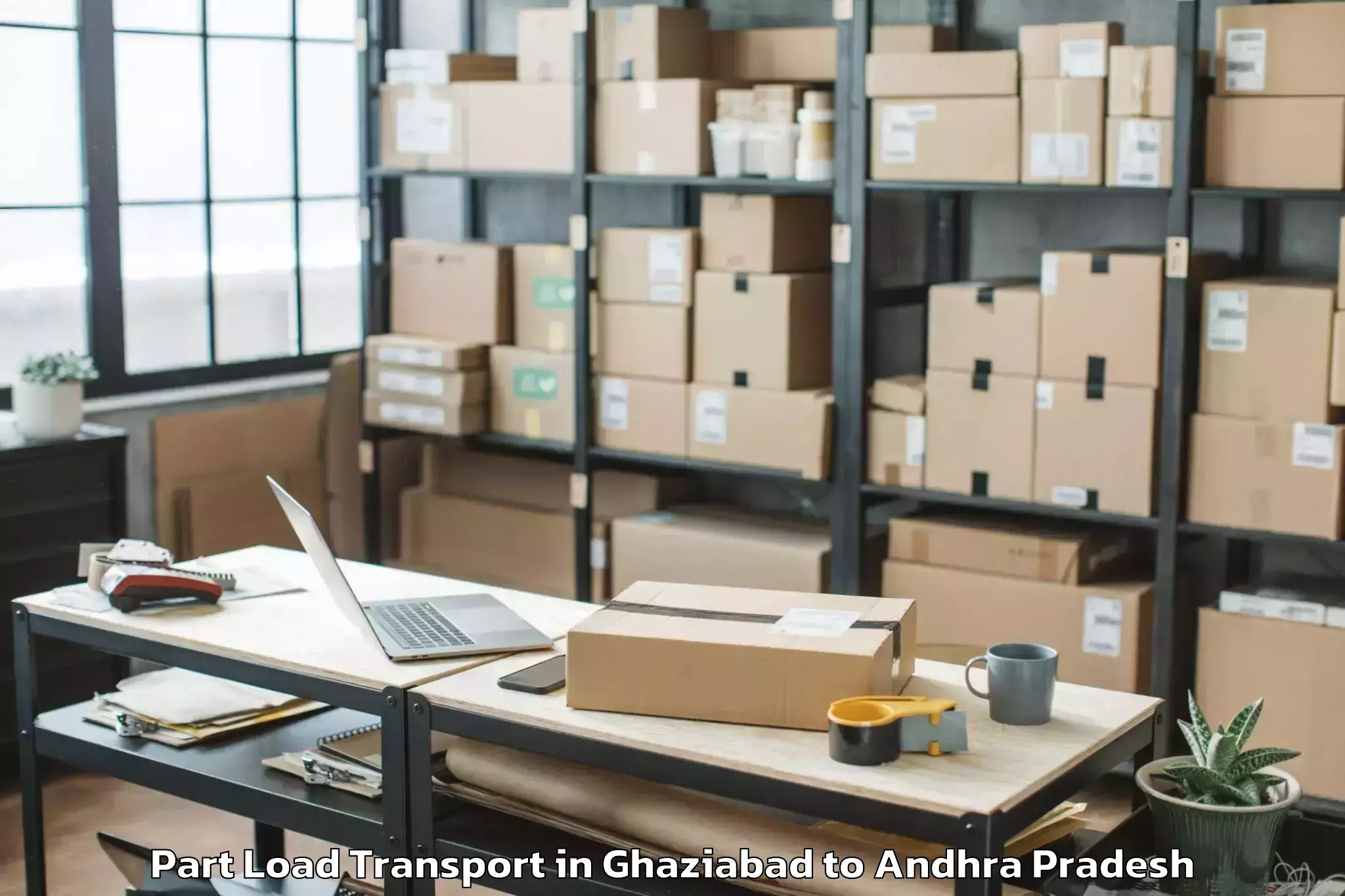 Reliable Ghaziabad to Nizampatnam Part Load Transport